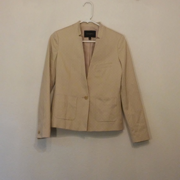 Banana Republic Jackets & Blazers - BANANA REPUBLIC Tan Polka-Dot Career Wear Blazer